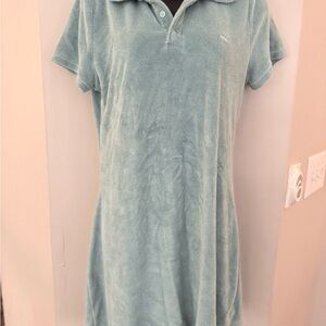 TNA Aritzia Blue Green Polo Dress